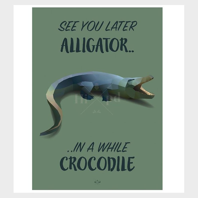 Hipd Plakat - A3 - Krokodille