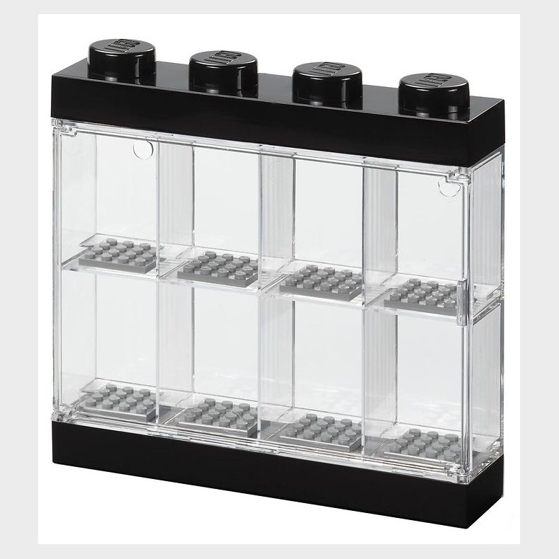 LEGO® Storage Minifigur Display - 8 rum - 19 cm - Sort