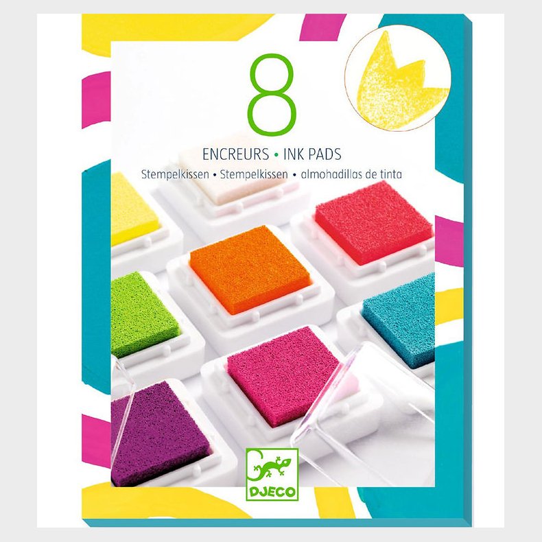 Djeco - 8 Stempelpuder - Pop