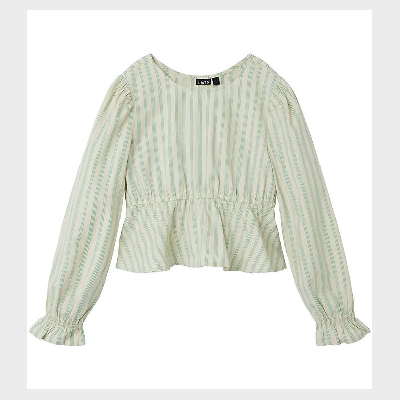 LMTD Bluse - NlfTipsy - Cropped - Turtledove/Crme De Menthe Str