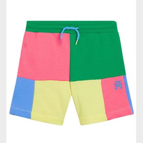 Tommy Hilfiger Sweatshorts - U Colorblock Monogram - Grn/Gul/Pi