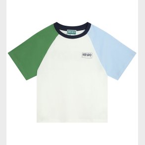 Kenzo T-shirt - Ivory m. Grn/Lysebl