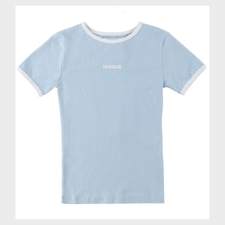 Hound T-shirt - Lysebl� m. Hvid