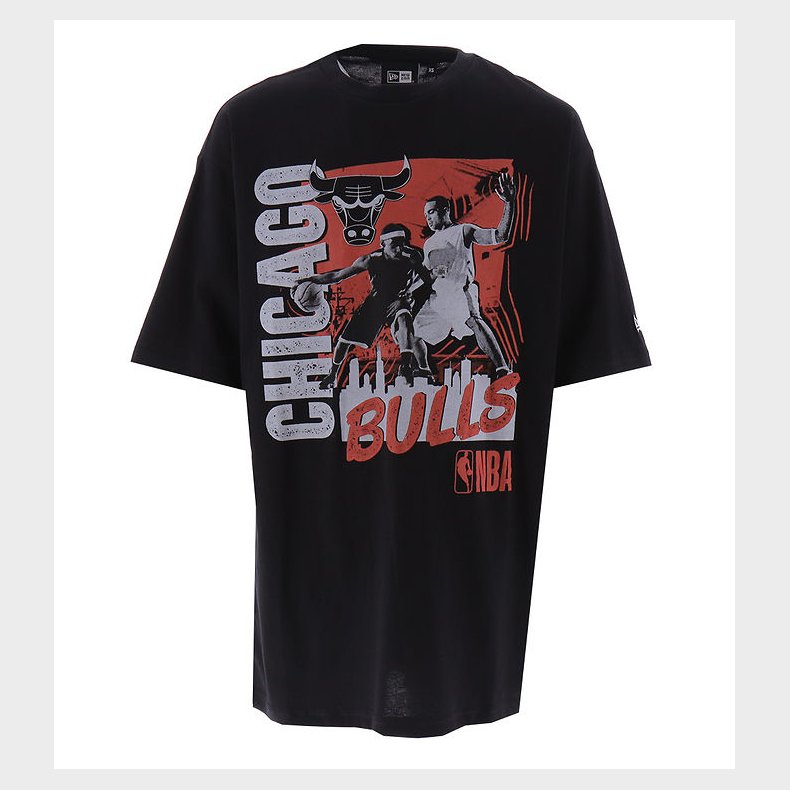 New Era T-Shirt - NBA Player Graphic - Chicago Bulls - Sort