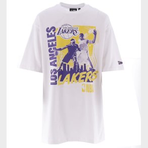 New Era T-Shirt - NBA Player Graphic - Lakers - Hvid