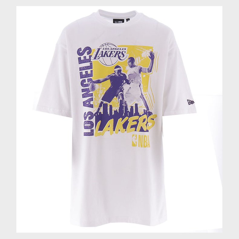 New Era T-Shirt - NBA Player Graphic - Lakers - Hvid