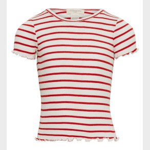 Minimalisma T-shirt - Blomst - Silke/Bomuld - Poppy Stripes