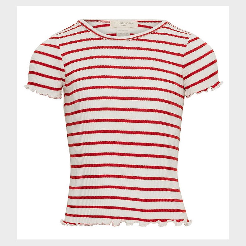 Minimalisma T-shirt - Blomst - Silke/Bomuld - Poppy Stripes