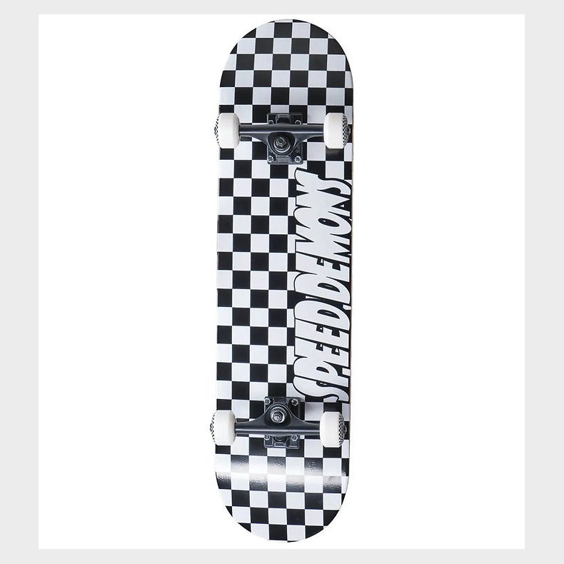 Speed Demons Skateboard - 7" - Checkers Komplet - Sort/Hvid