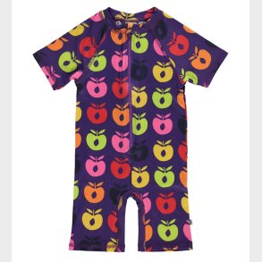 Smfolk Badeheldragt - UV50+ - Purple Heart m. Retro bler