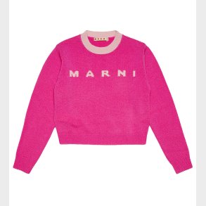 Marni Bluse - Crepped - Uld - Pink m. Rosa