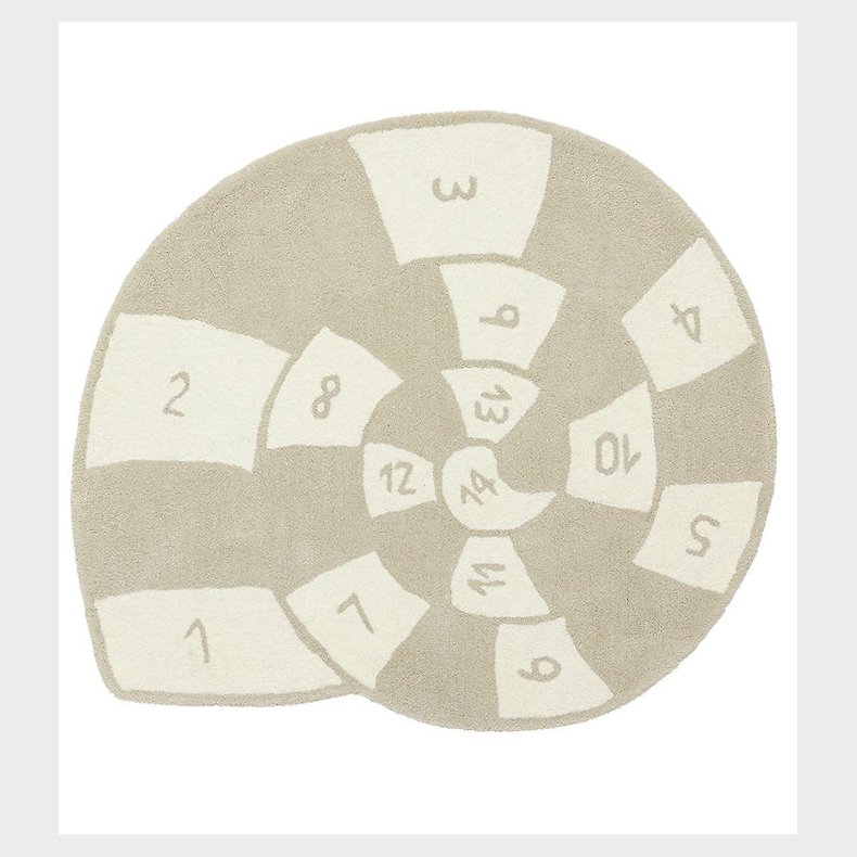 OYOY Hinketppe - Nautilus - 112x100 cm - Clay/Off White