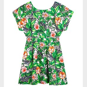 Kenzo Kjole - Mint Green m. Blomster/Hulmnster