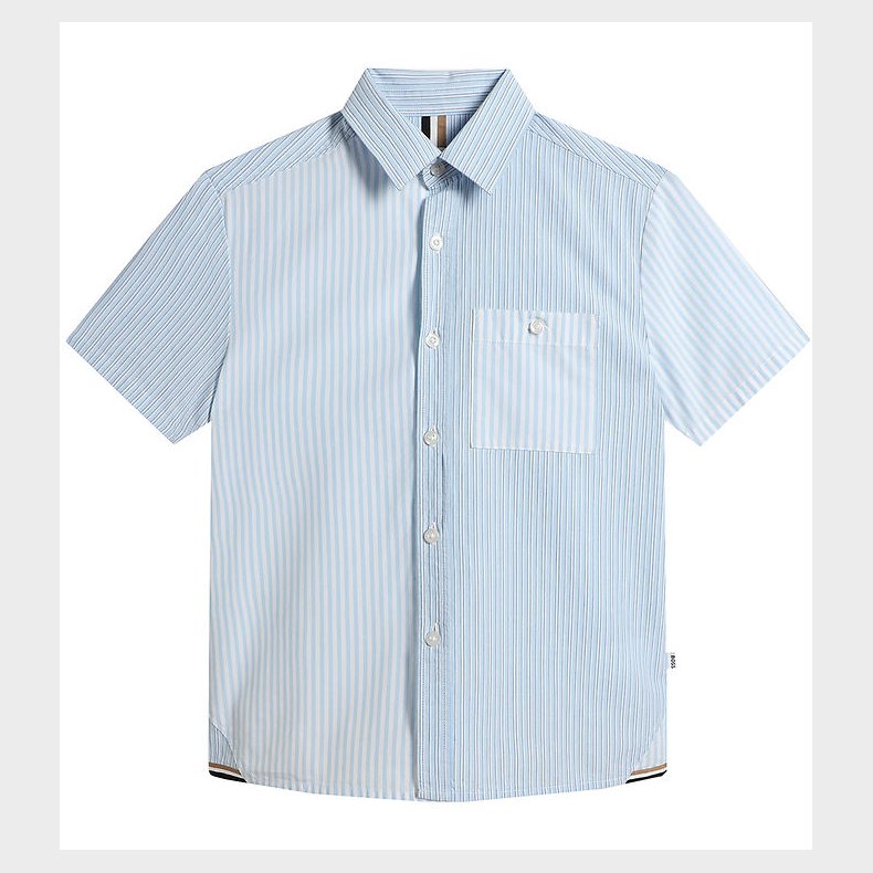 BOSS Skjorte - Hvid/Lyseblstribet m. Navy