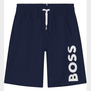BOSS Badeshorts - Navy m. Hvid