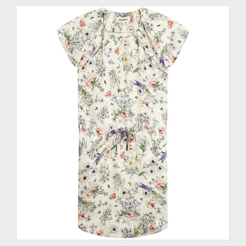 Zadig & Voltaire Kjole - Karolina - Cream m. Blomster