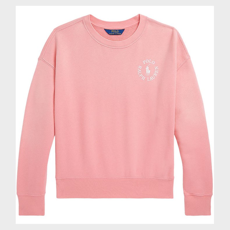 Polo Ralph Lauren Sweatshirt - Ribbon Pink m. Hvid