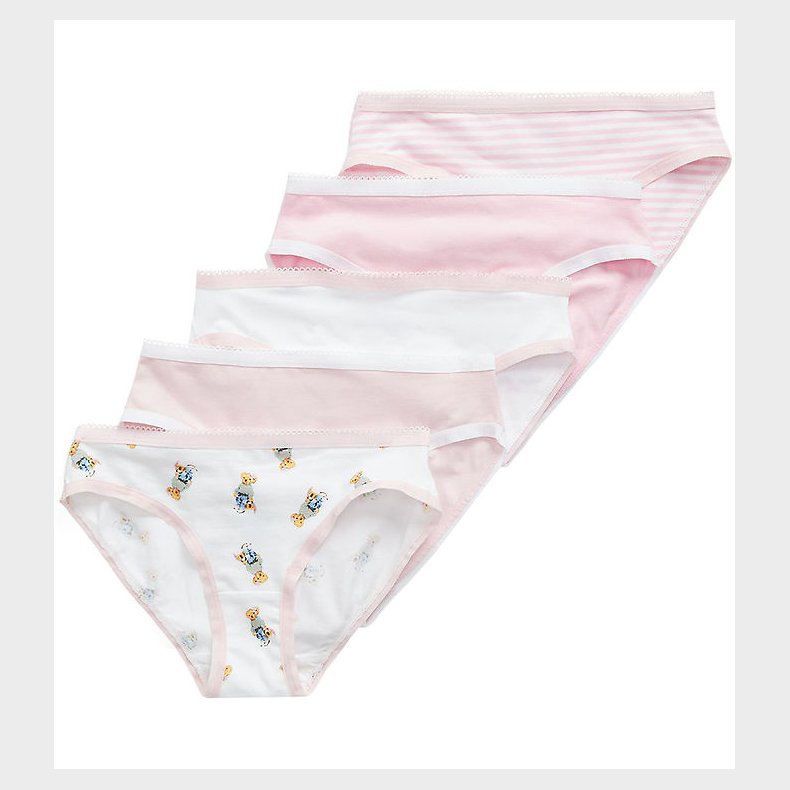 Polo Ralph Lauren Trusser - 5 pak - Hint of Pink/Hvid