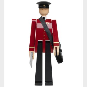 Kay Bojesen Trfigur - Postmand - 20 cm - Sort/Rd