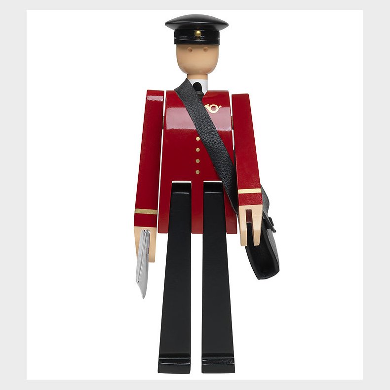 Kay Bojesen Trfigur - Postmand - 20 cm - Sort/Rd