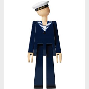 Kay Bojesen Trfigur - Marine - 20,5 cm - Mrk Bl/Hvid