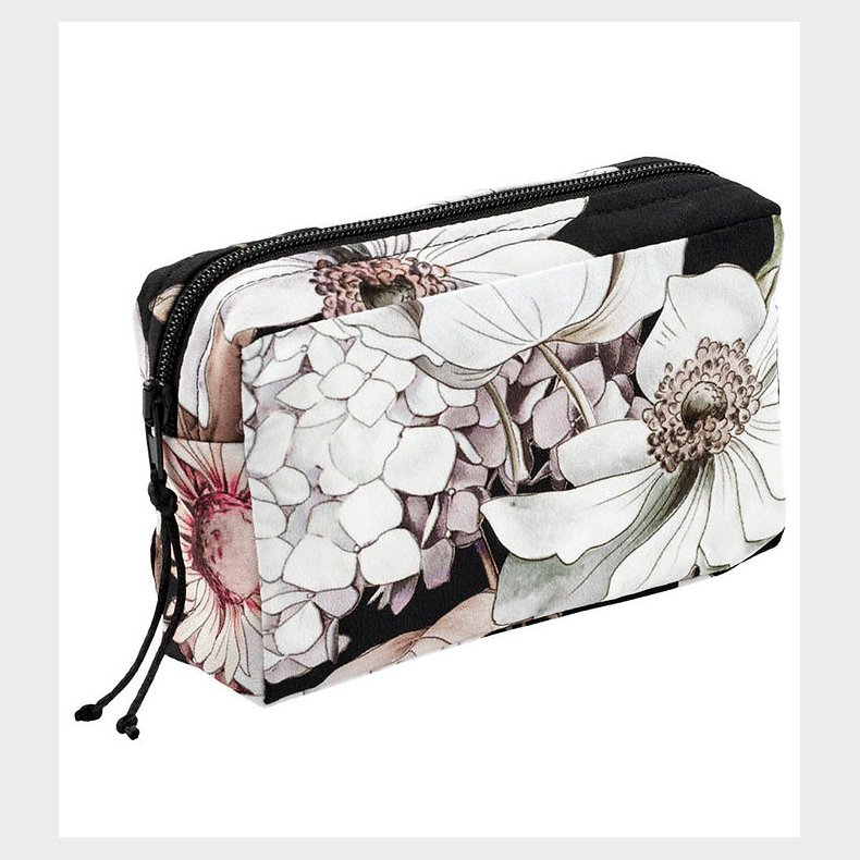 Christina Rohde Taske - Lille - Sort m. Blomster