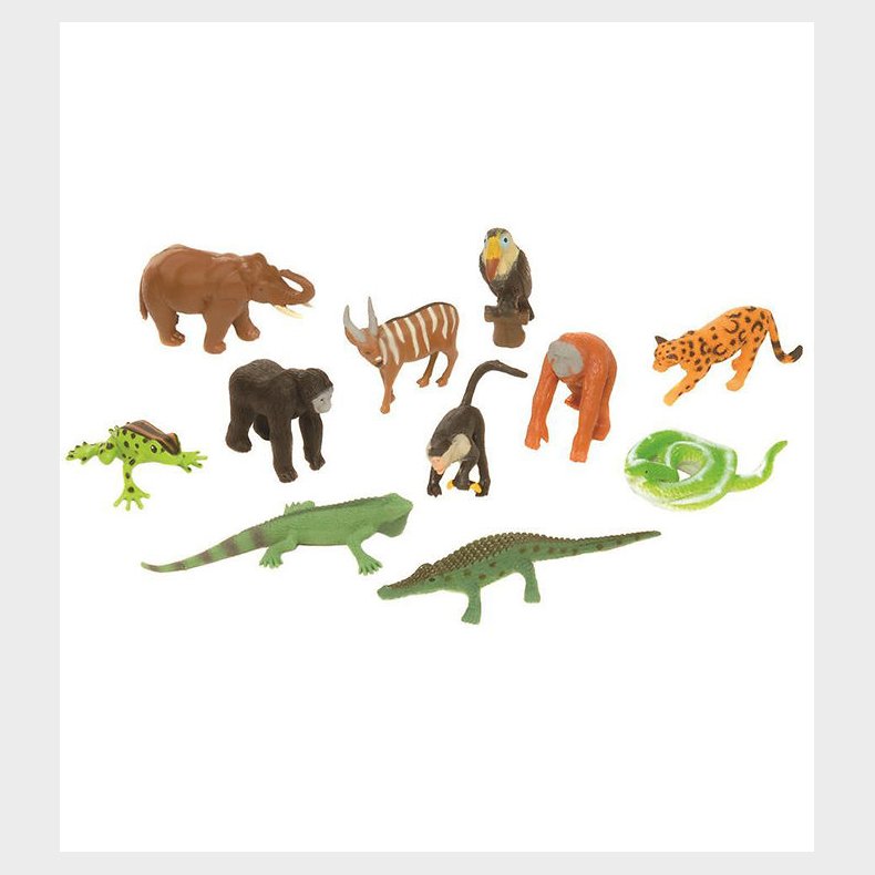 Wild Republic Figurer - Nature Tube - 12 stk. - Regnskovens Dyr