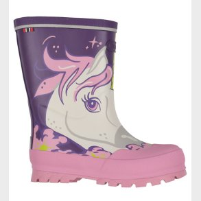 Viking Gummistvler - Jolly - Lilla/Multi m. Enhjrning