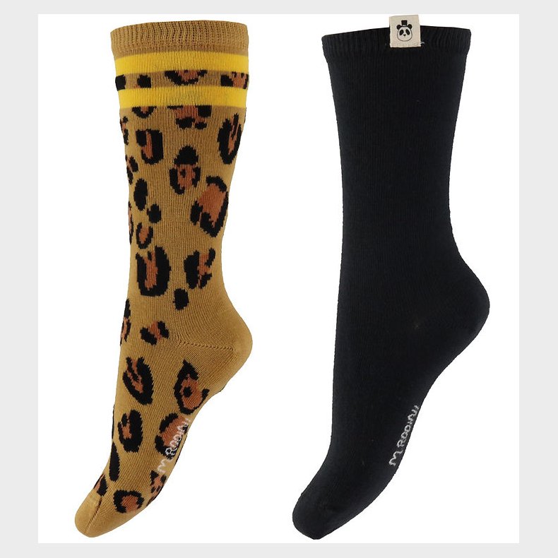 Mini Rodini Strmper - 2-pak - Basic Leopard - Multi