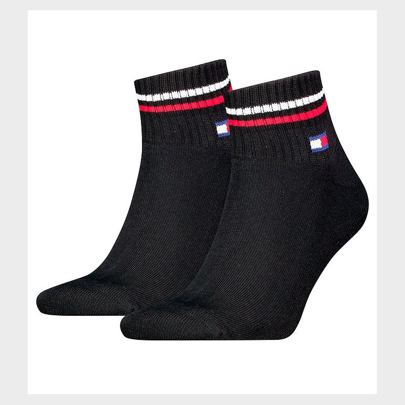 Tommy Hilfiger Ankelstrmper - 2-pak - Sort