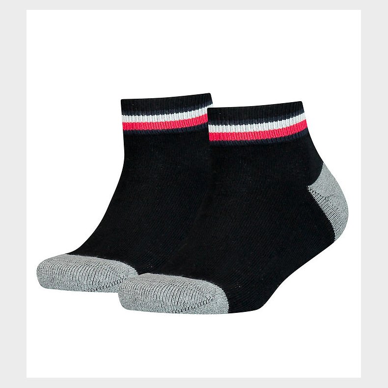 Tommy Hilfiger Str�mper - 2-pak - Sort m. Gr�