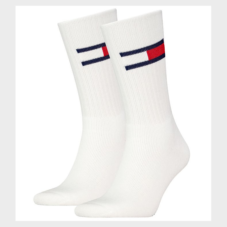Tommy Hilfiger Str�mper - 2-pak - Hvid