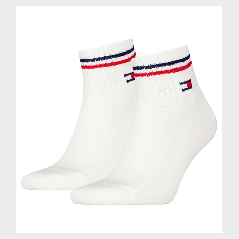 Tommy Hilfiger Str�mper - 2-pak - Hvid