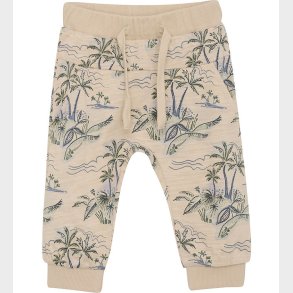 En Fant Bukser - Slub - Cement m. Print