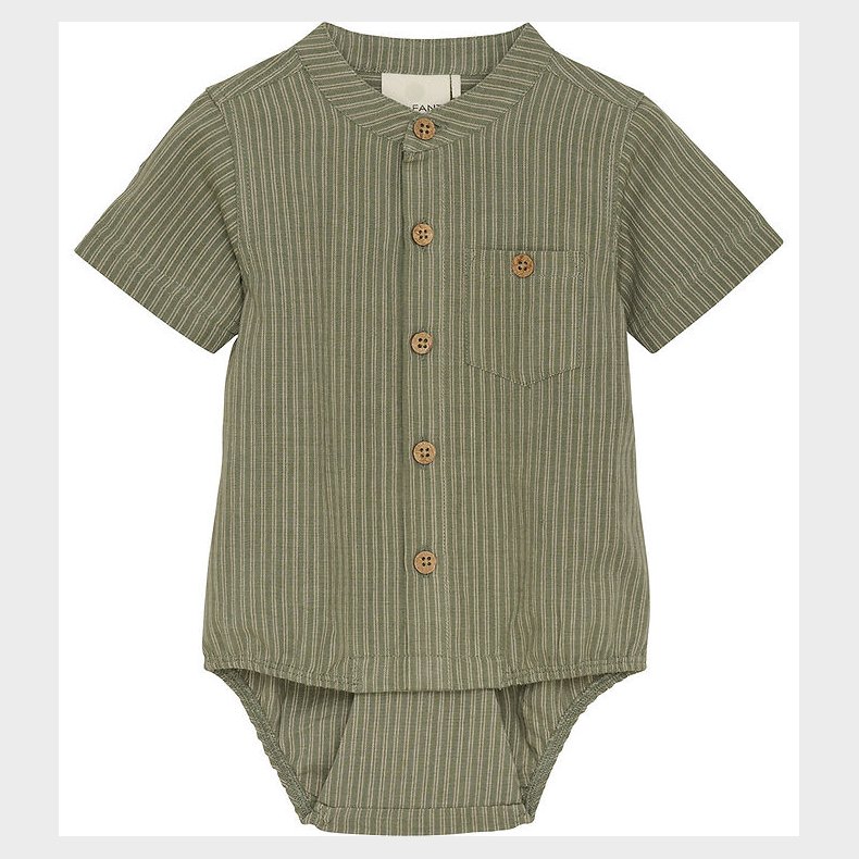 En Fant Body m. T-shirt k/ - Stribet - Sea Spray m. Striber