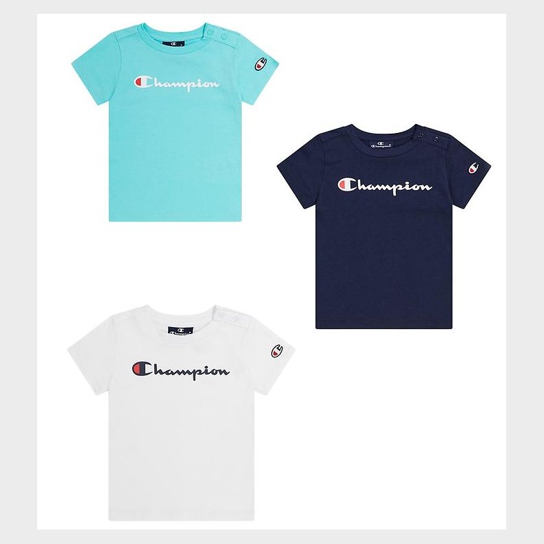 Champion T-shirt - 3-pak - White A