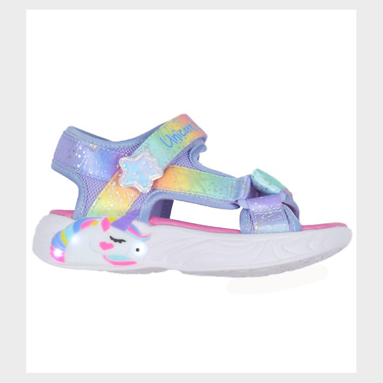 Skechers Sandaler m. Lys - S Lights Unicorn Dreams - Blue/Multi