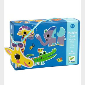 Djeco Puslespil - 6 Stk. - Vilde Dyr