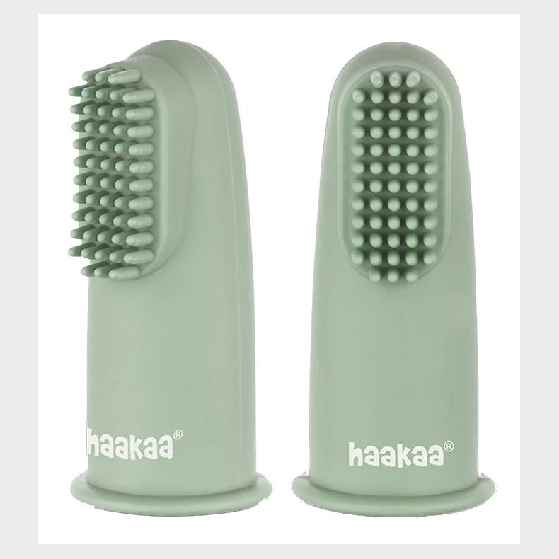 Haakaa Fingertandbrste - 2-pak - Pea Green