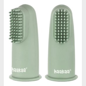 Haakaa Fingertandbrste - 2-pak - Pea Green