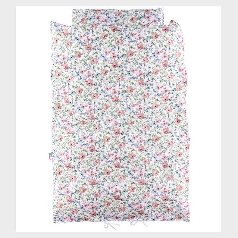 Nrgaard Madsens Sengetj - Voksen - Hvid m. Blomster