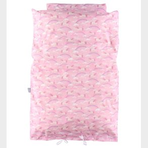 Nrgaard Madsens Sengetj - Baby - Pink m. Enhjrninger/Regnbuer