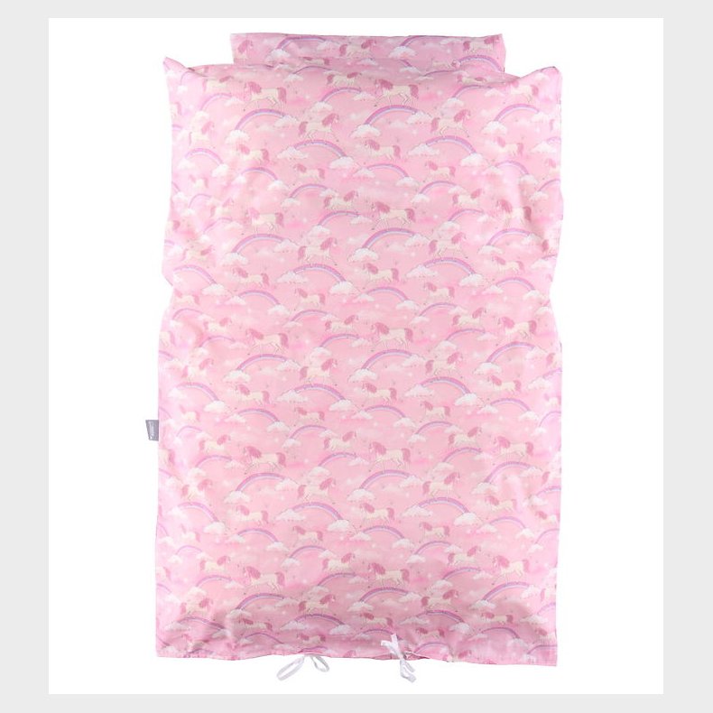 Nrgaard Madsens Sengetj - Baby - Pink m. Enhjrninger/Regnbuer