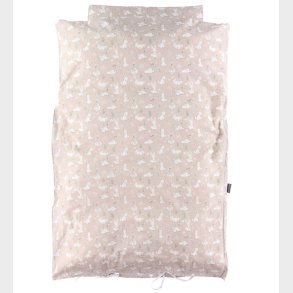 N�rgaard Madsens Senget�j - Baby - Rosa m. Hvide Kaniner