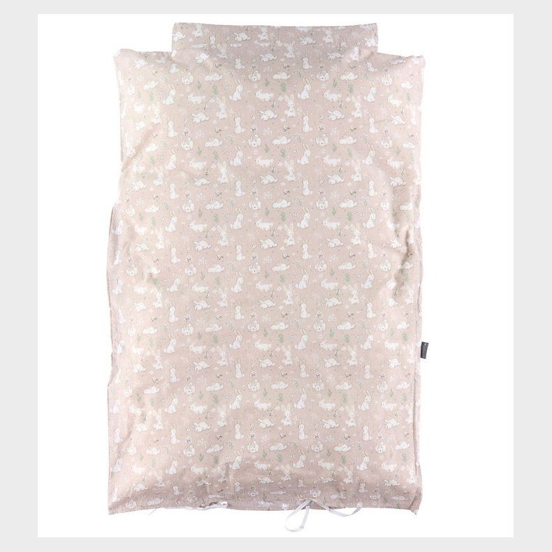 N�rgaard Madsens Senget�j - Baby - Rosa m. Hvide Kaniner