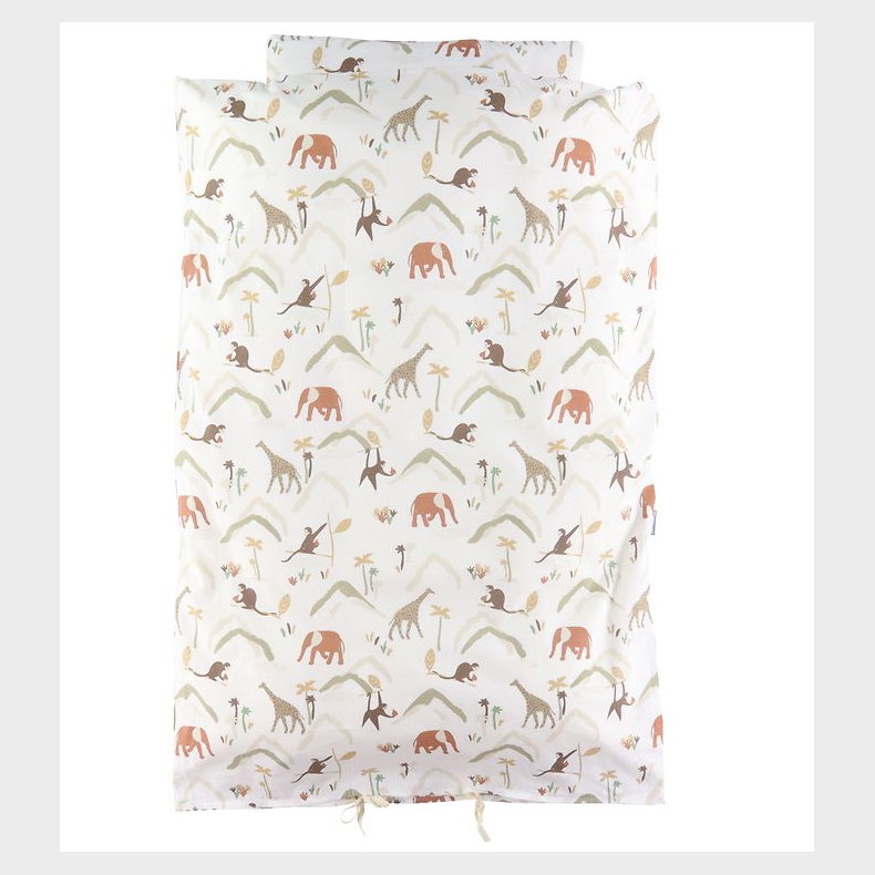 Nrgaard Madsens Sengetj - Voksen - Hvid m. Dyr