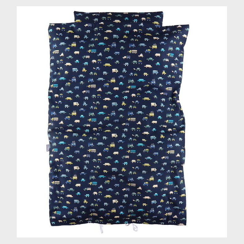Nrgaard Madsens Sengetj - Baby - Navy m. Biler