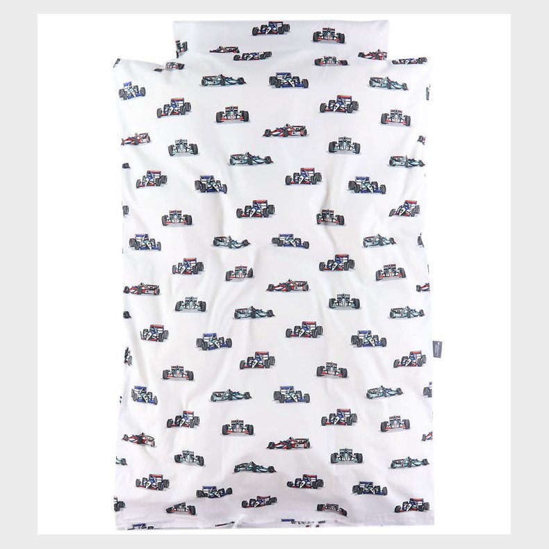 Nrgaard Madsens Sengetj - Baby - Hvid m. Racerbiler