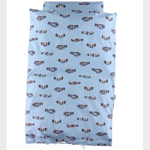 Nrgaard Madsens Sengetj - Baby - Lysebl m. Racerbiler