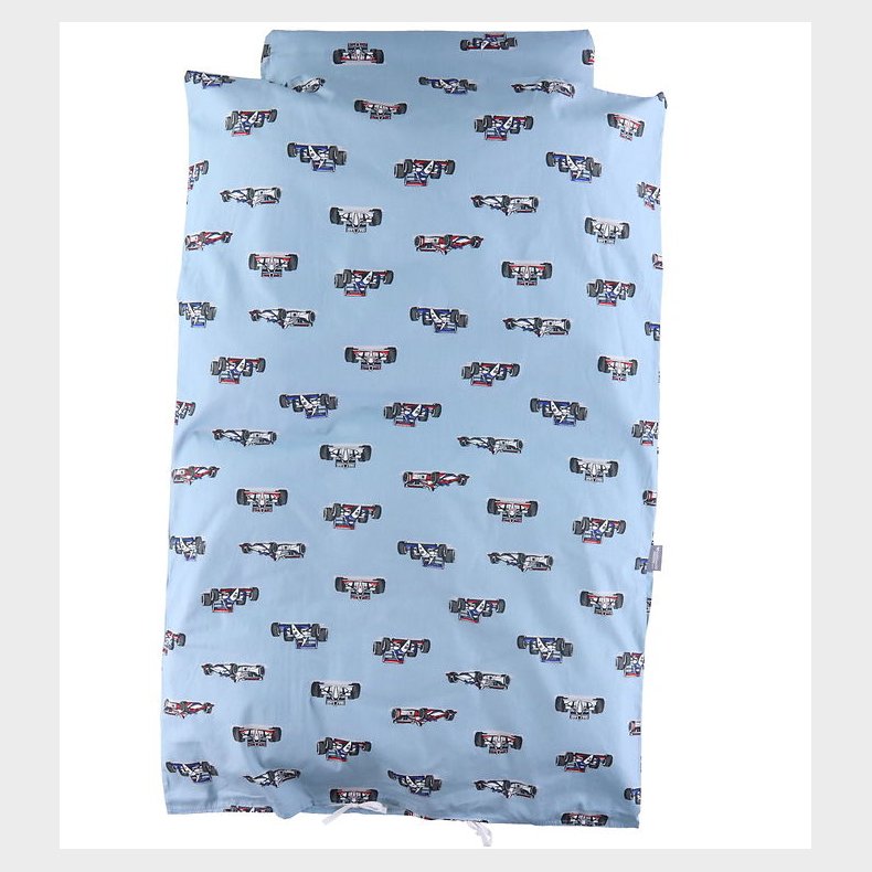 Nrgaard Madsens Sengetj - Baby - Lysebl m. Racerbiler